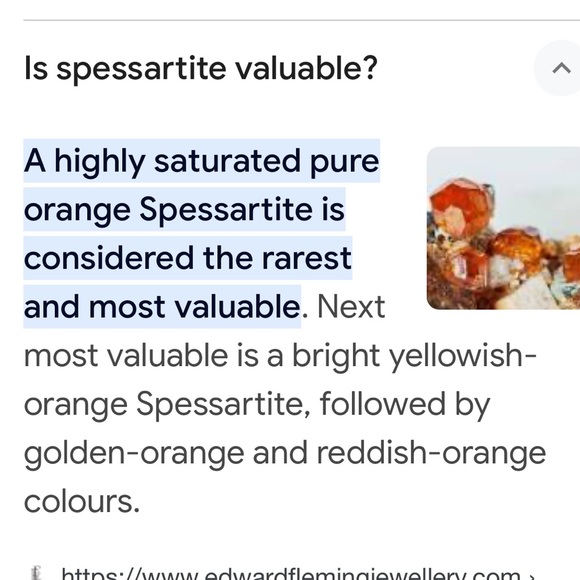 Ring w/authentic Rare Spessartite Garnet Gems 925 Sterling Silver sz 7 - Picture 10 of 10